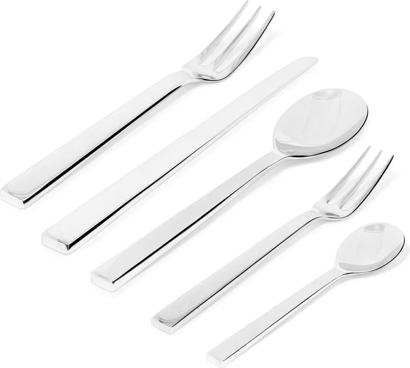 Bestekset Santiago - DC05S5 - 5 delig - door David Chipperfield by Alessi in Silver – product photo