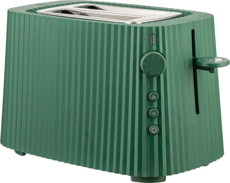 Plissé - Broodrooster van Alessi in Groen – productfoto
