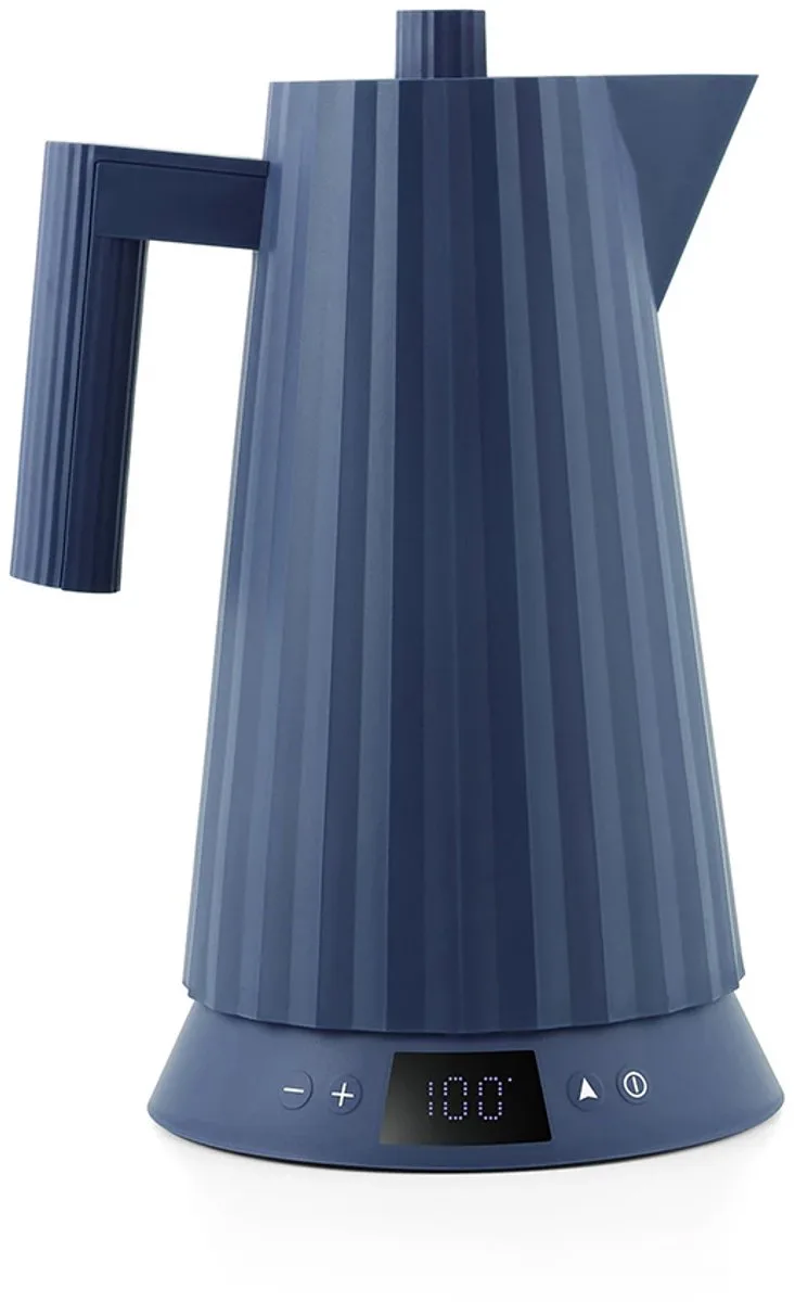 Waterkoker Plissé met Temperatuurinstelling - 1.7 liter - 1850 W - Michelle De Lucchi - MDL21 DAZ by Alessi in Blue – product photo