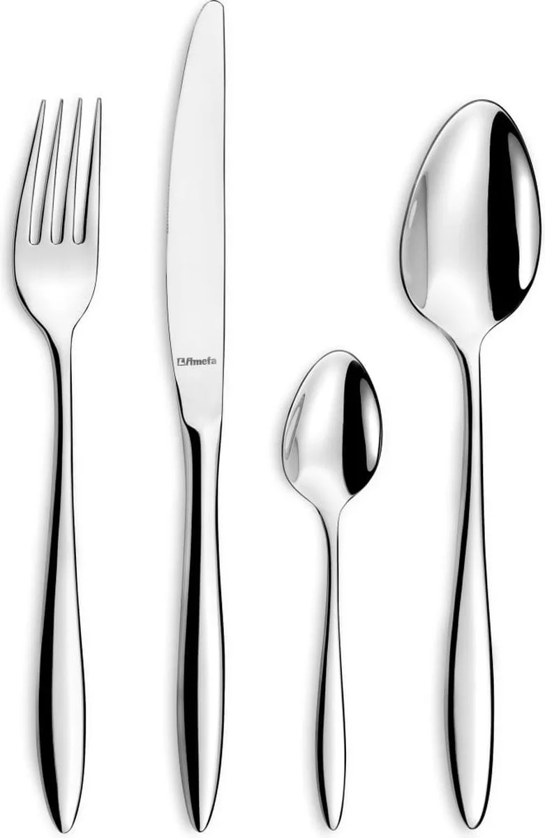 Ariane 24-delige Bestekset – 6 Personen – 18/0 Chroomstaal – Cadeauverpakking von Amefa in Silber – Produktfoto