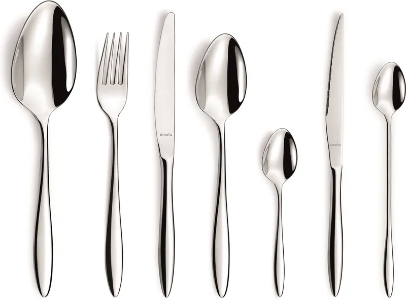 Ariane - 42-delige All You Need bestekset - Voor 6 personen-Zilver- 18/0 Chroomstaal – Cadeauverpakking de Amefa en Argent – photo produit