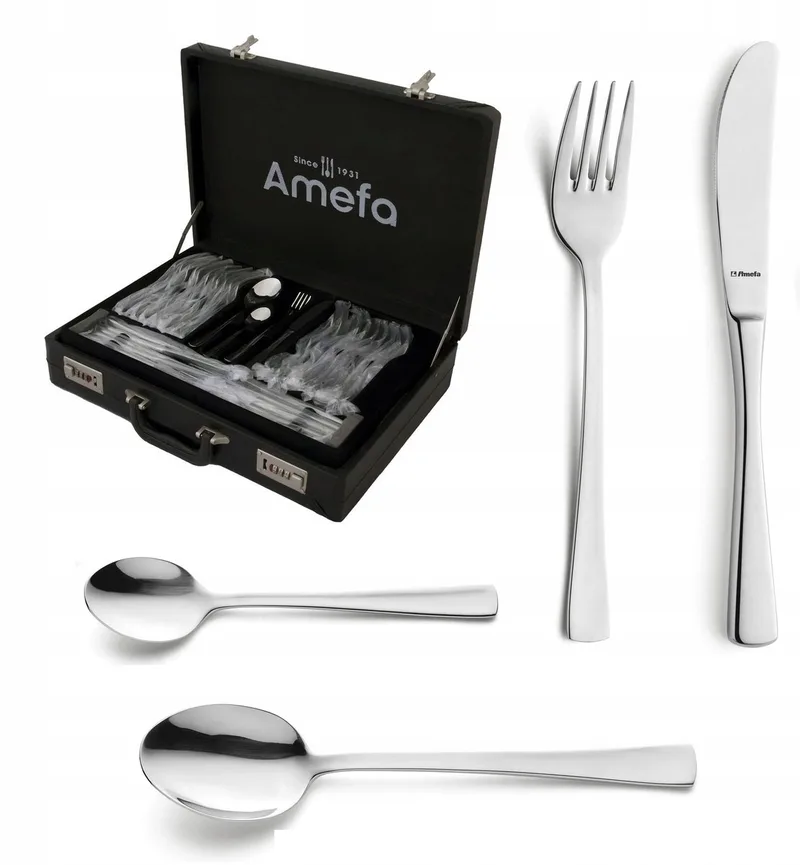Atlantic 65-delig Bestekset RVS 18/10 met Koffer voor 12 Personen by Amefa in Silver – product photo