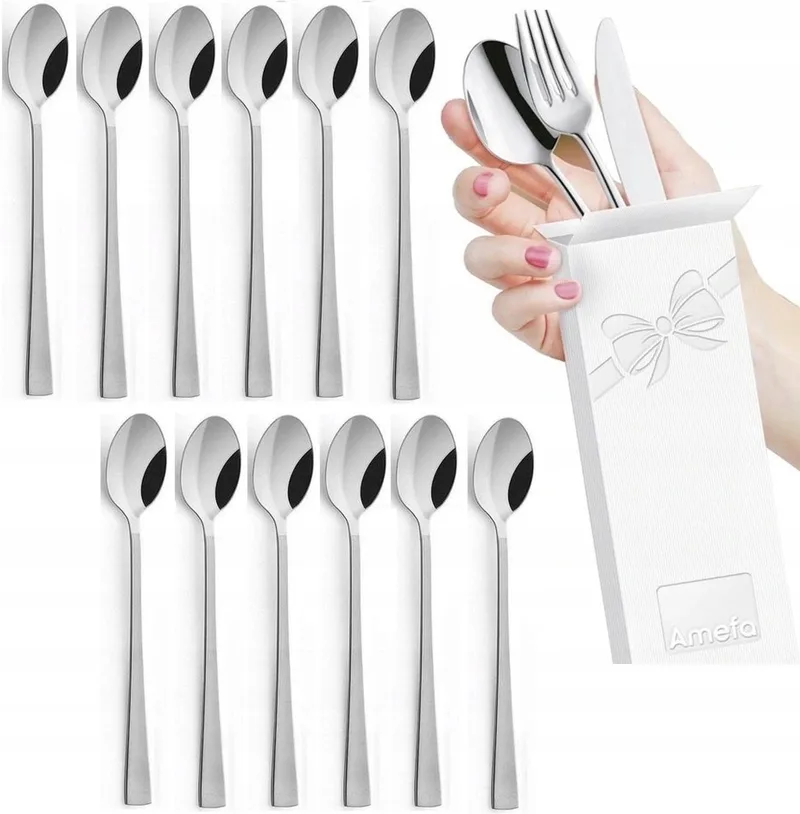 Atlantic Lange Lepels (12 stuks) - Roestvrij Staal by Amefa in Silver – product photo