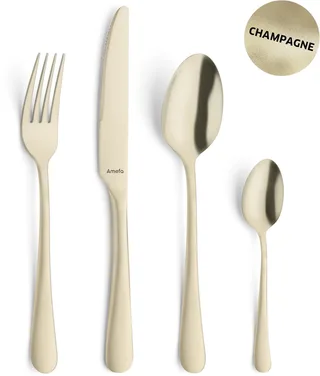 Austin 24 delige bestekset - 6 persoons- PVD Mat-18/0 Chroomstaal – Cadeauverpakking van Amefa in Champagne – productfoto 1 van 5