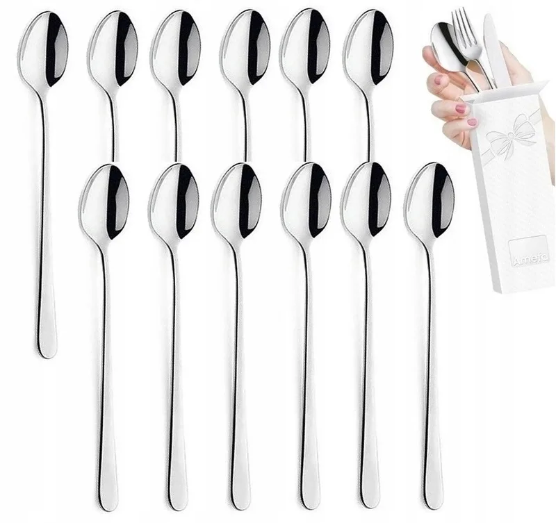 Austin Lange Lepels 12 Stuks - 19.2 cm - Roestvrij Staal van Amefa in Zilver – productfoto