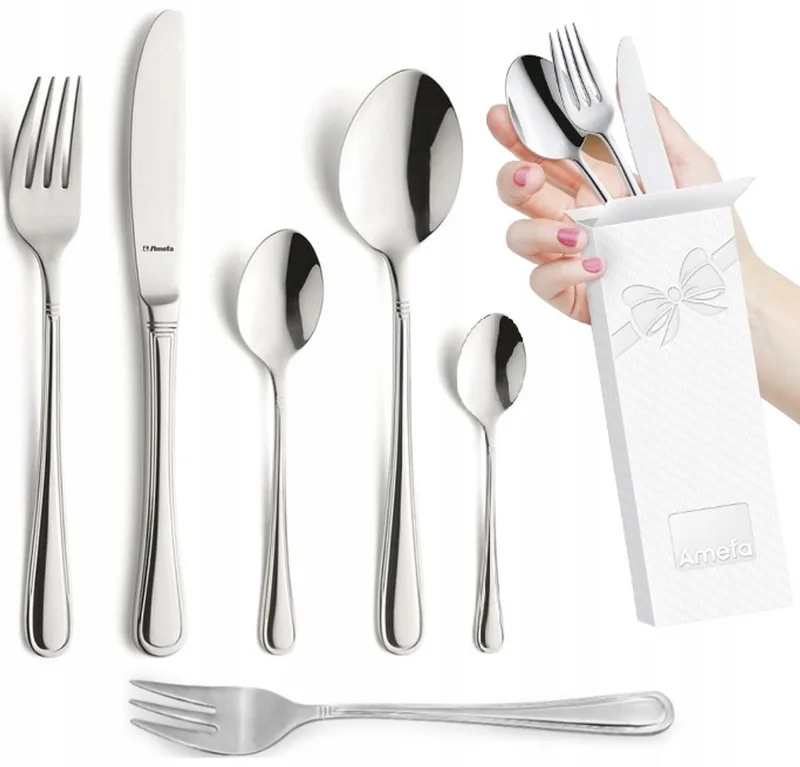 Barcelona Bestekset 72 Delen Roestvrij Staal voor 12 Personen by Amefa in Silver – product photo