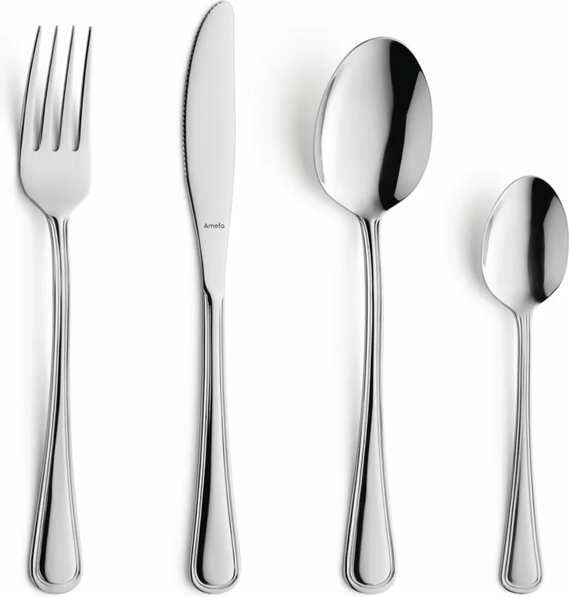 Bologna 16 delige Bestekset – 4 Personen – 18/0 Chroomstaal – Cadeauverpakking från Amefa i Silver – produktbild