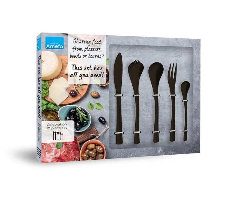 Celebration Bestekset - Tapas set - 10 delig by Amefa in Black – product photo