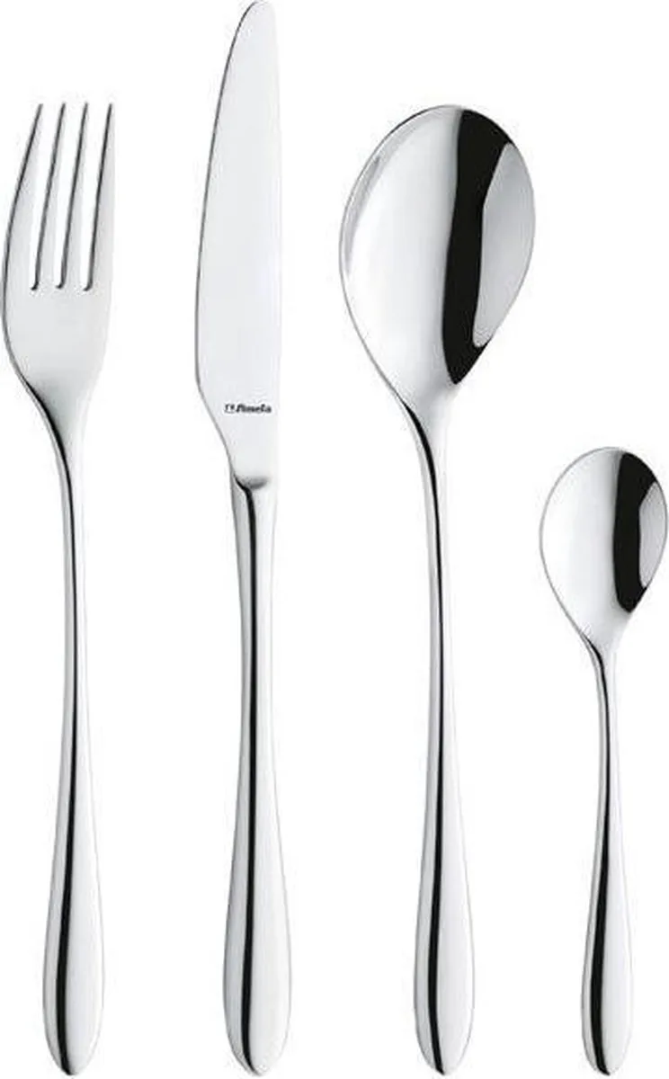 Cuba - 6 persoons - 24-delige Bestekset - Voor 6 personen - Zilver-Luxe geschenkdoos- Hoogwaardig 18/10 chroomnikkelstaal van Amefa in Zilver – productfoto