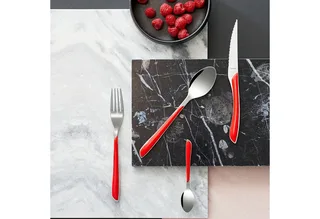 Eclat 24-delige Bestekset – 6 Personen – Hoogglans – 18/0 Chroomstaal – Cadeauverpakking von Amefa in Rot – Produktfoto 5 von 5