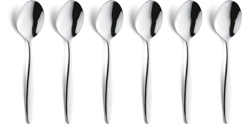 Florence - 6 Koffielepels -14 cm- - Cadeauverpakking - Hoogwaardig 18/10 chroomnikkelstaal de Amefa en Argent – photo produit