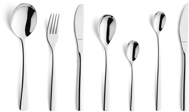 Gaia - 42 delige All You Need bestekset - 6 personen- Zilver- 18/0 Chroomstaal – Cadeauverpakking by Amefa in Silver – product photo