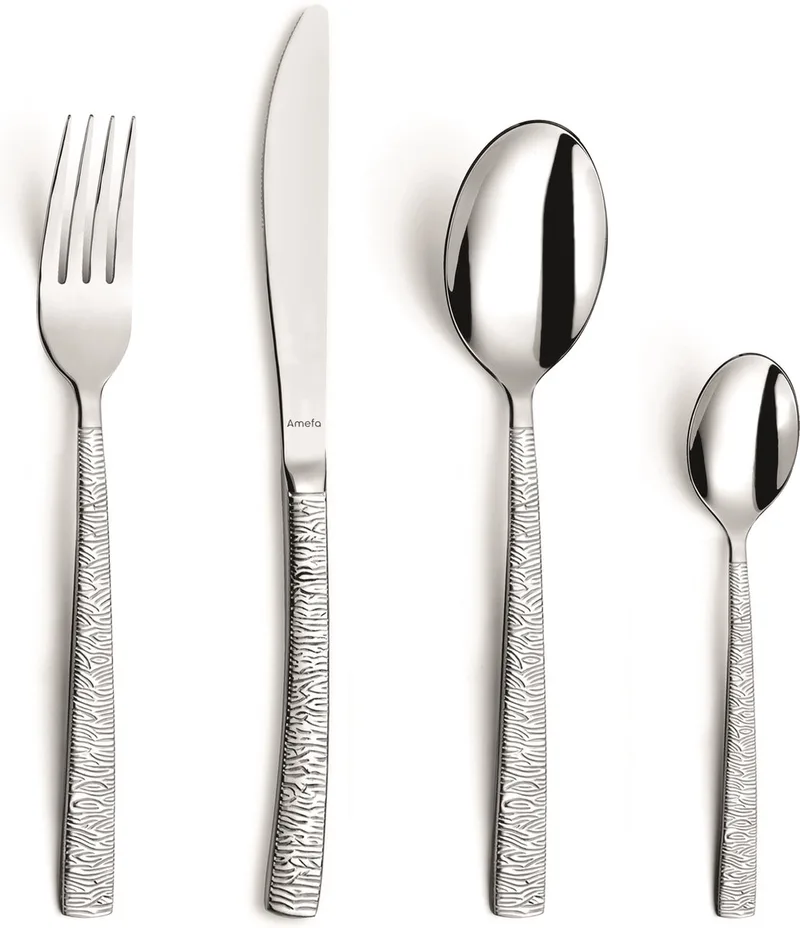 Havane Jungle 24-delige Bestekset – 6 Personen – 18/0 Chroomstaal – Cadeauverpakking by Amefa in Silver – product photo