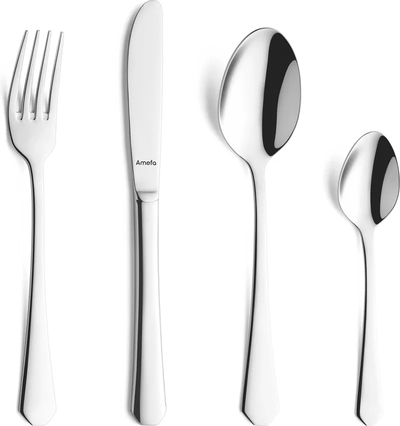 Hexa 24-delige Bestekset – 6 Personen – 18/0 Chroomstaal – Cadeauverpakking von Amefa in Silber – Produktfoto