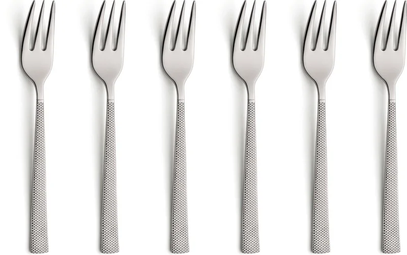 Jewel-6 taartvorkjes in cadeauverpakking von Amefa in Silber – Produktfoto