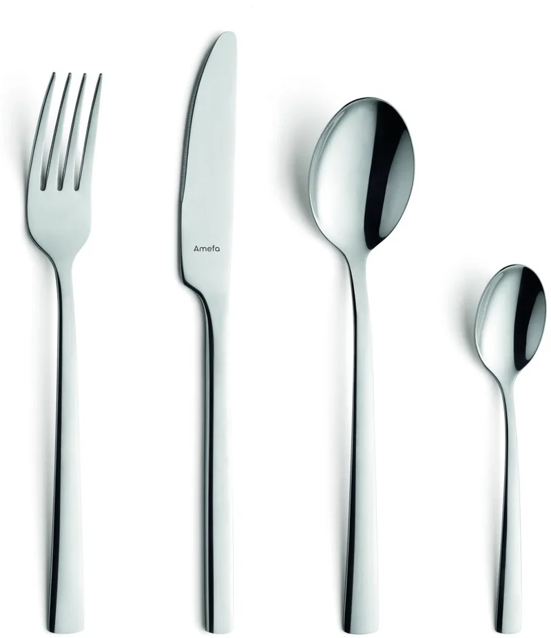 Manille 24-delige Bestekset – 6 Personen – Zilver – 18/0 Chroomstaal – Cadeauverpakking von Amefa in Silber – Produktfoto