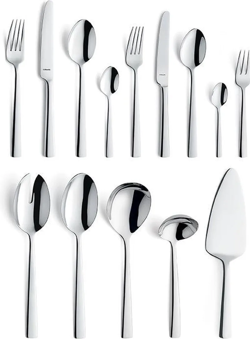 Moderno - 6 persoons - 60-delige Bestekset - Voor 6 personen - Zilver-Luxe geschenkdoos- Hoogwaardig 18/10 chroomnikkelstaal de Amefa en Argent – photo produit