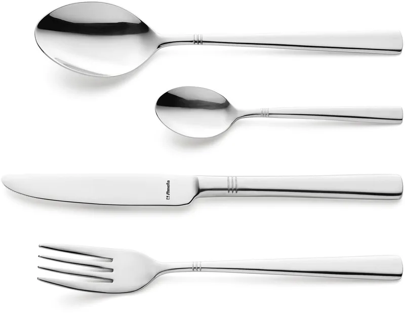 Palmon 4-delige Bestekset 1 Persoon - Klassiek & Modern de Amefa en Argent – photo produit