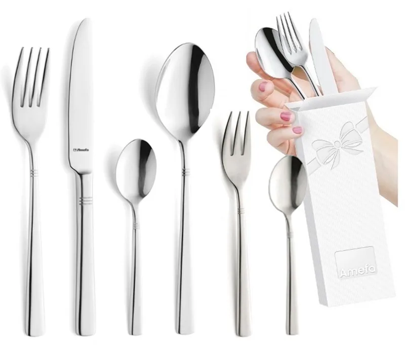 Palmon 72-delig Bestekset - Luxe 18/10 Roestvrij Staal voor 12 Personen by Amefa in Silver – product photo