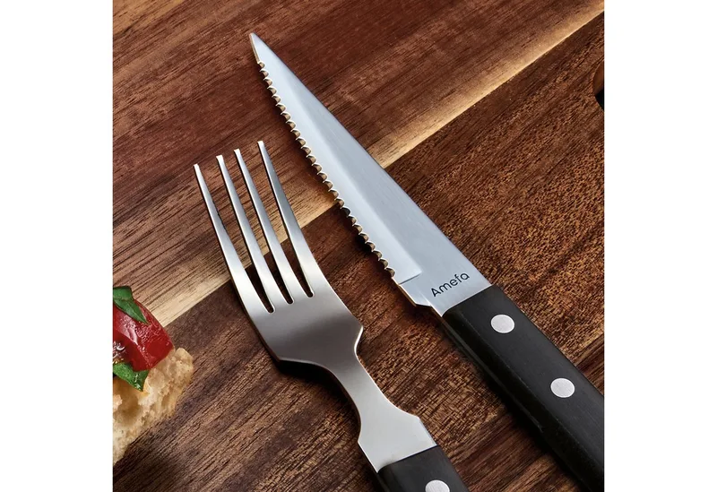 Pizza 6-delige Steakmessenset serie 7000– Vlijmscherp – Micro-Serration – 13/0 Messenstaal – Handvat – Cadeauverpakking by Amefa in Black – product photo 5 of 5
