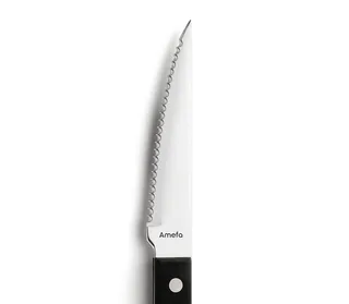 Pizza 6-delige Steakmessenset serie 7000– Vlijmscherp – Micro-Serration – 13/0 Messenstaal – Handvat – Cadeauverpakking by Amefa in Black – product photo 4 of 5