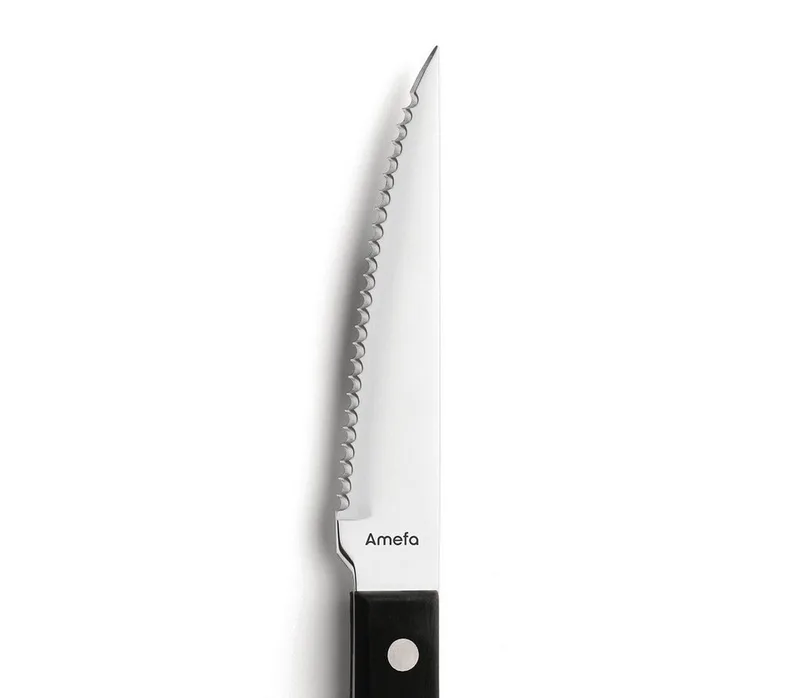 Pizza 6-delige Steakmessenset serie 7000– Vlijmscherp – Micro-Serration – 13/0 Messenstaal – Handvat – Cadeauverpakking by Amefa in Black – product photo 4 of 5