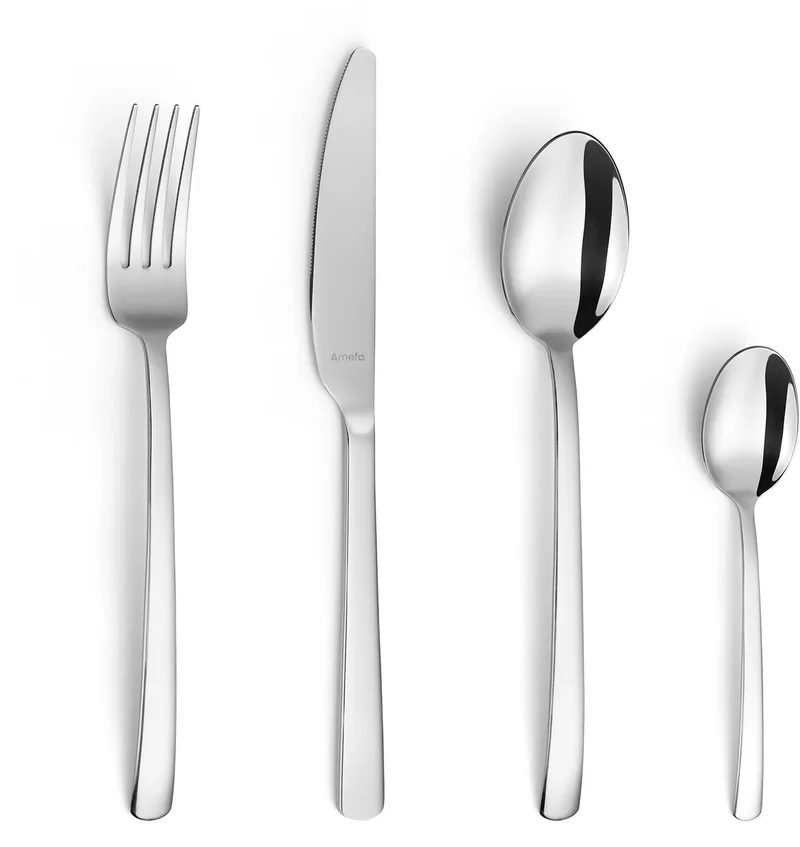 Pontis 24-delige Bestekset – 6 Personen – Zilver – 18/0 Chroomstaal – Cadeauverpakking de Amefa en Argent – photo produit