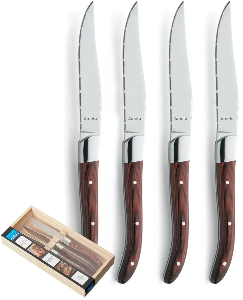 Royal Steak 4 Steakmessen by Amefa in Maroon Brown – product photo