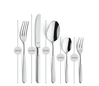 SATINA - Bestekset - 60-delig - 6 Personen - mat von Amefa in Silber – Produktfoto 5 von 5