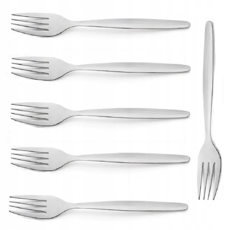 Scandinave Diner Vorken RVS (6 stuks) von Amefa in Silber – Produktfoto