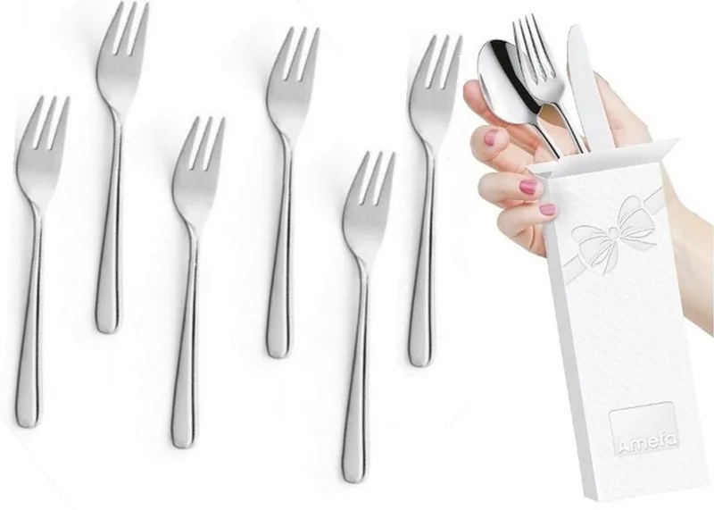Sophie 6x Gebaks-/Taartvorkjes - Roestvrij Staal 18/10 by Amefa in Silver – product photo