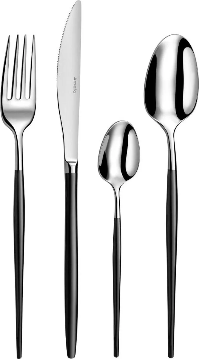 Soprano Besteckset 16 Teile Schwarz von Amefa in Schwarz – Produktfoto