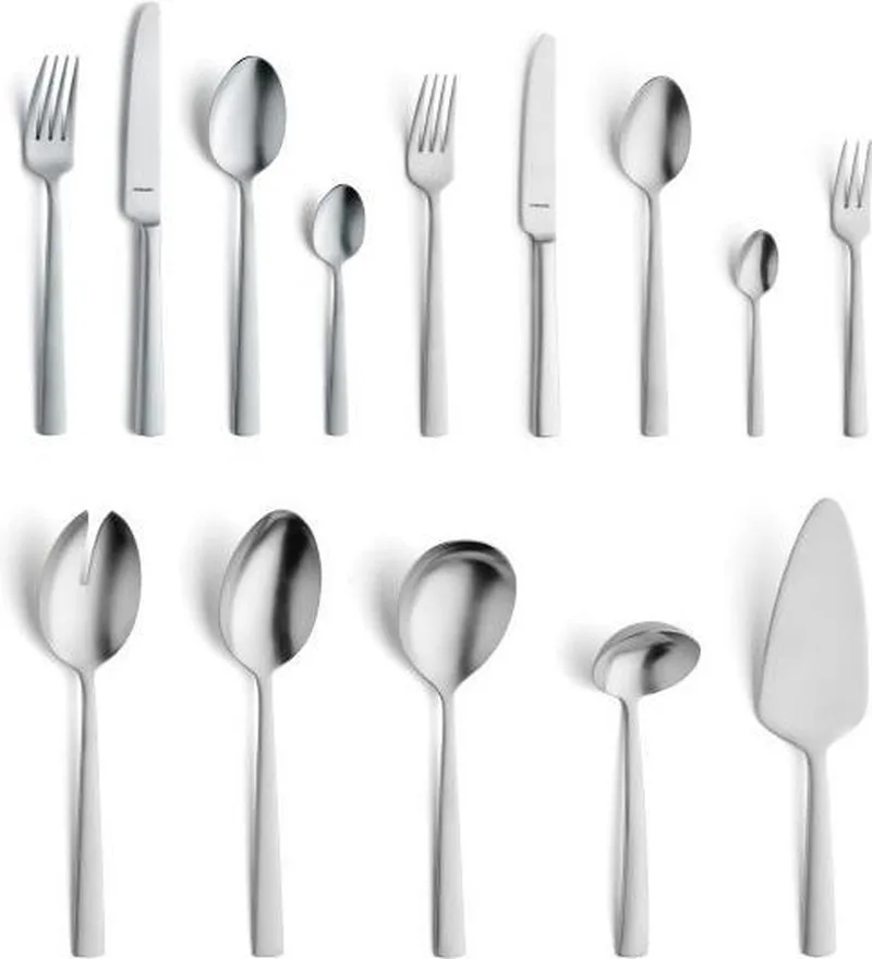 Ventura 60-delige bestekset voor 6 personen - Mat zilverkleurig de Amefa en Argent – photo produit