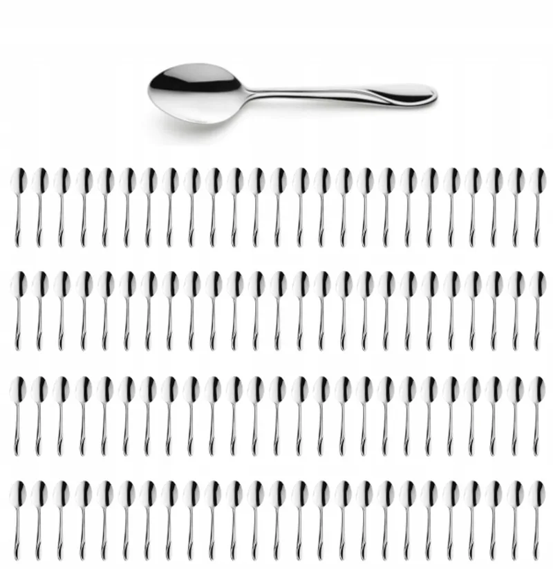 Whisper Theelepels 100 Stuks - RVS 18/0 - Glans - 13,6 cm von Amefa in Silber – Produktfoto