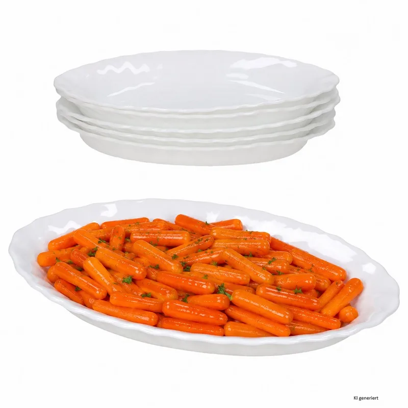 6-delige set bijgerechtkom Trianon 22cm ovaal kom by Arcoroc in White – product photo