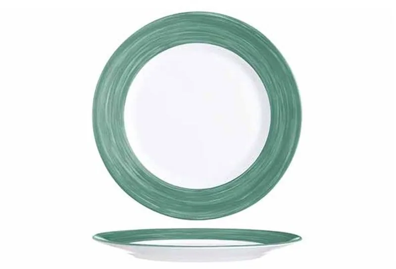 Brush Dessertbord Set6 Donkergroen D15,5cm by Arcoroc in Donker Groen – product photo