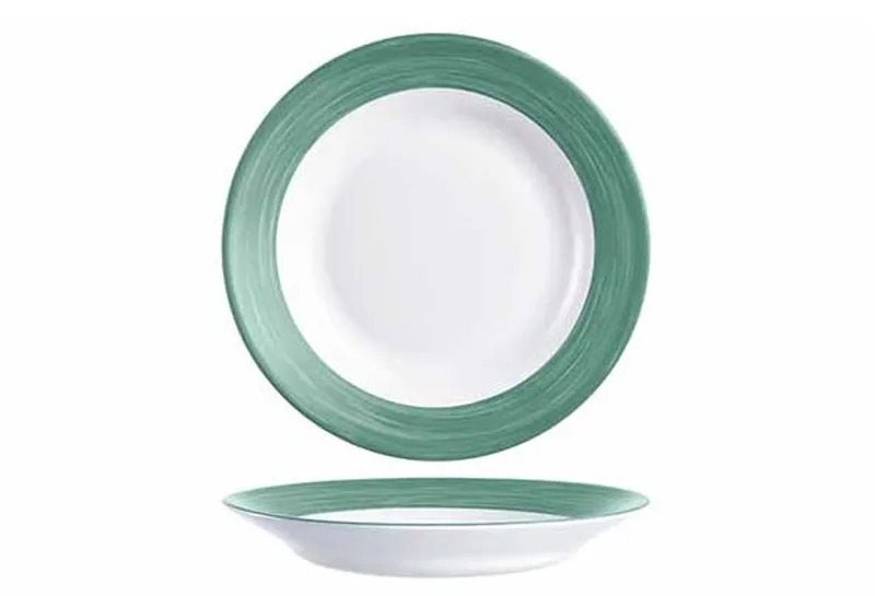 Brush Diep Bord Set6 Donkergroen D22,5cm by Arcoroc in Donker Groen – product photo