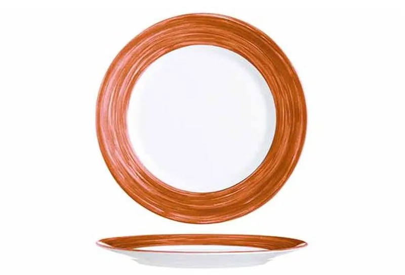Brush Plat Bord Set6 D19,5cm by Arcoroc in Terracotta – product photo