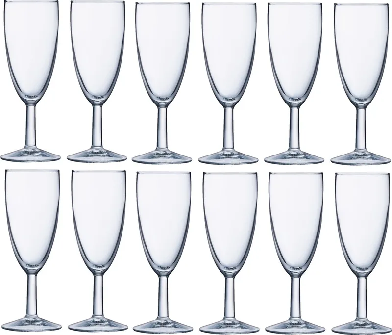 Champagneglazen Flutes - 36x stuks - glas - 150 ml - vaatwasserbestendig de Arcoroc en Transparent – photo produit
