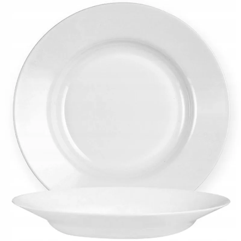 Diepe Borden 6 stuks - Glas - 22.5 cm - Vaatwasmachinebestendig de Arcoroc en Blanc – photo produit