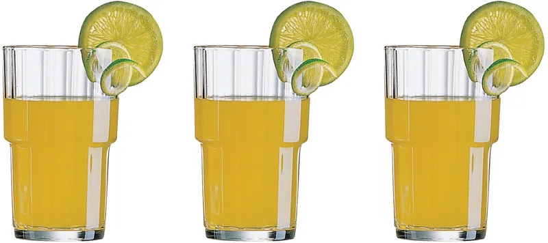 Drinkglazen - 24x stuks - stapelbaar - glas - 320 ml - Waterglas/drinkglas/sapglas de Arcoroc en Transparent – photo produit