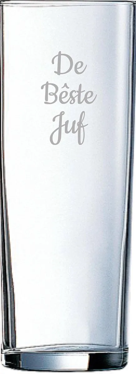 Gegraveerde longdrinkglas 31cl De by Arcoroc in Bêste Juf – product photo