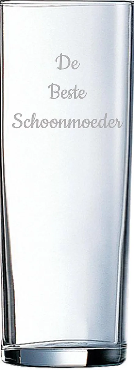 Gegraveerde longdrinkglas 31cl De van Arcoroc in Beste Schoonmoeder – productfoto