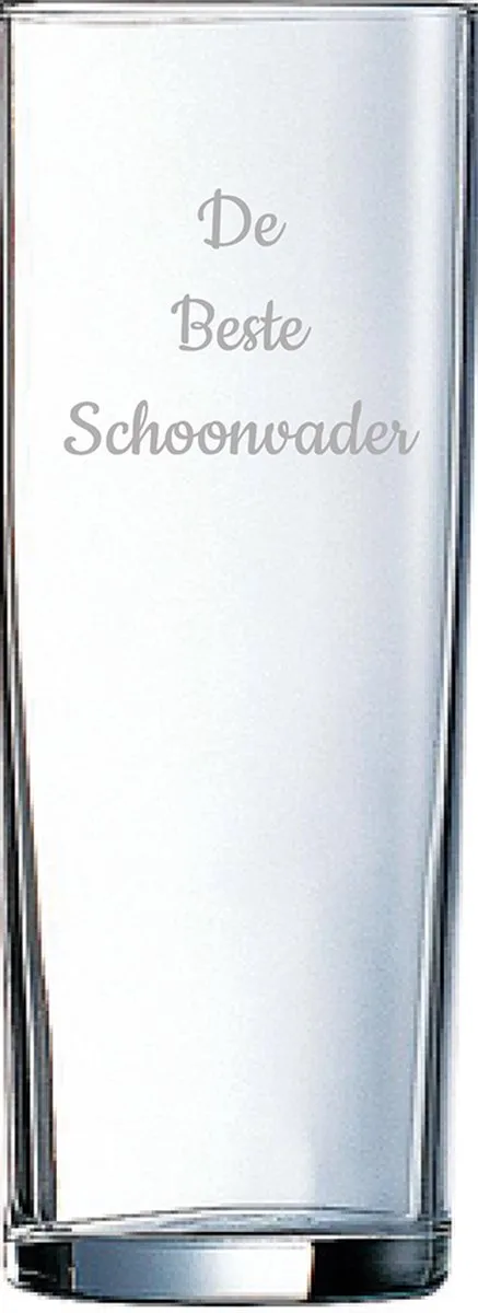 Gegraveerde longdrinkglas 31cl De van Arcoroc in Beste Schoonvader – productfoto