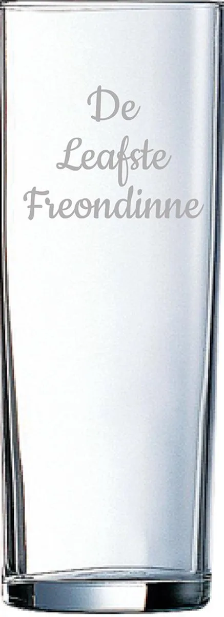 Gegraveerde longdrinkglas 31cl De by Arcoroc in Leafste Freondinne – product photo