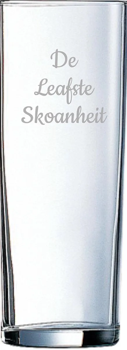Gegraveerde longdrinkglas 31cl De de Arcoroc en Leafste Skoanheit – photo produit