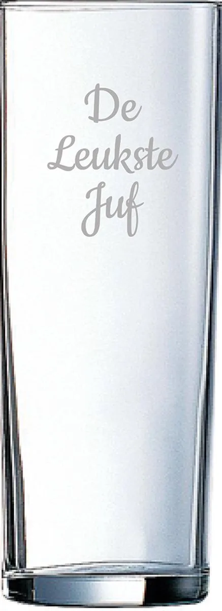 Gegraveerde longdrinkglas 31cl De by Arcoroc in Leukste Juf – product photo