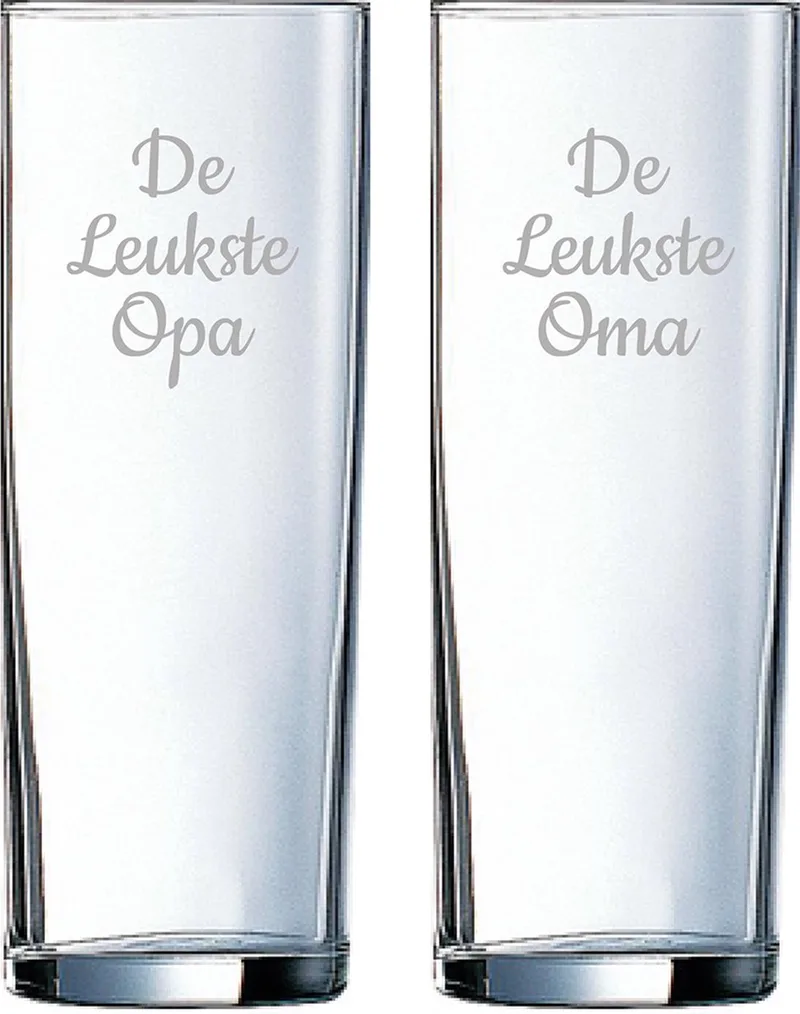 Gegraveerde longdrinkglas 31cl De Leukste Opa- De leukste Oma by Arcoroc in Leukste Opa-leukste Oma – product photo