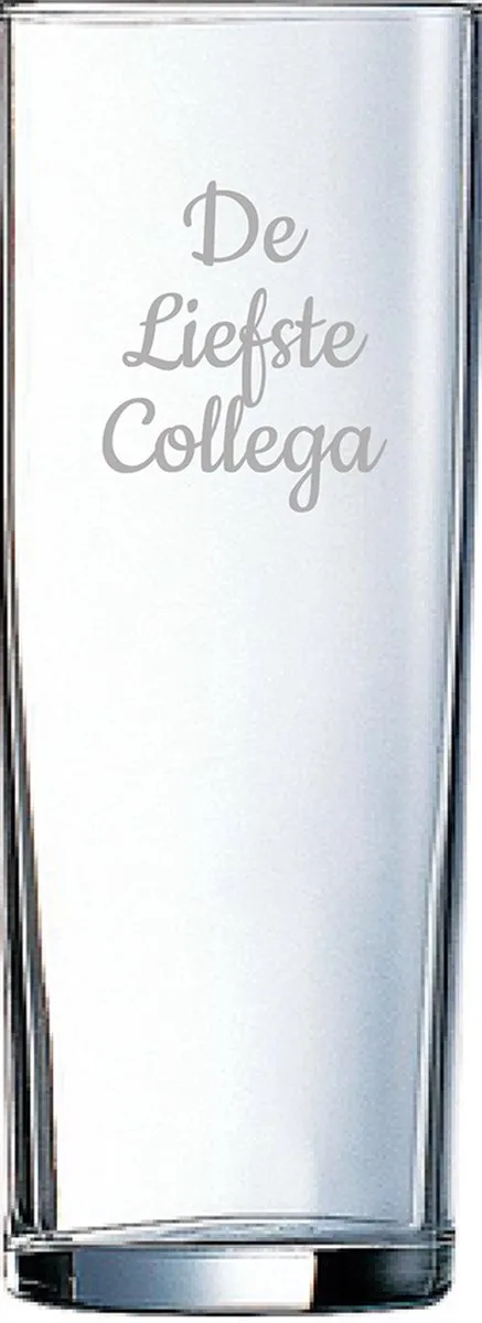 Gegraveerde longdrinkglas 31cl De by Arcoroc in Liefste Collega – product photo