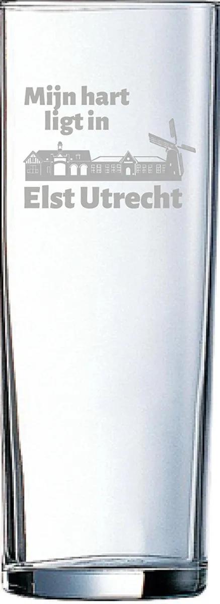 Gegraveerde longdrinkglas 31cl de Arcoroc en Elst Utrecht – photo produit